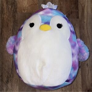 Squishmallow Tomara Penguin Plush Princess Tie Dye 12" Rare Kellytoy